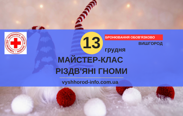 13 грудня 2024 року Майстер-клас "Різдв'яні гноми"у Вишгороді